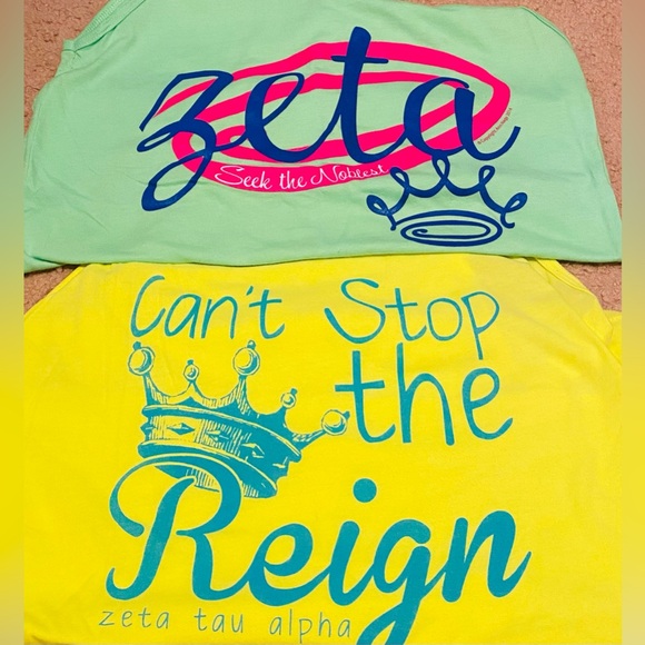 Zeta Tau Alpha Sorority Tank Top Bundle - Picture 1 of 3